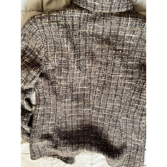 Agnona Womens Tweed Jacket 42 Multi Brown Wool Blend Lined Italy Lined Pockets 6 - Picture 5 of 13